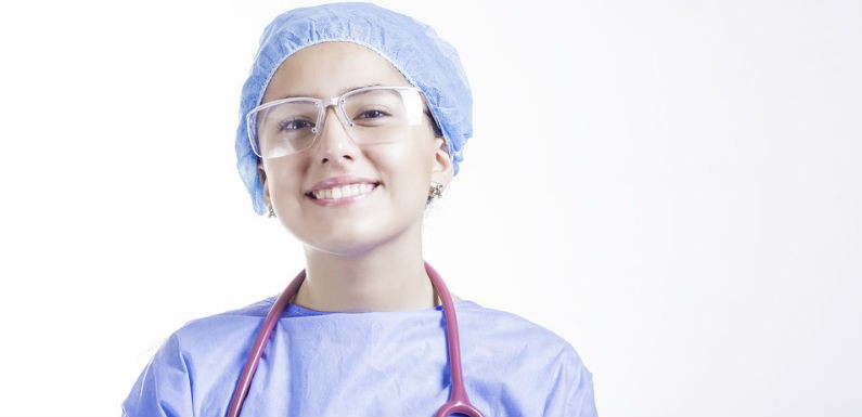 enfermera de medicina en hospital