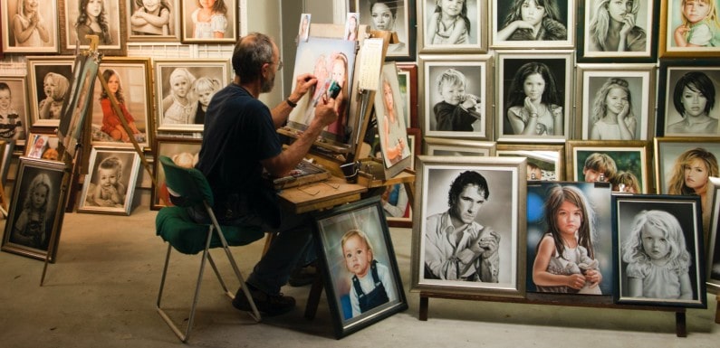 Retratos, cuadros y reproducciones para decorar hogar